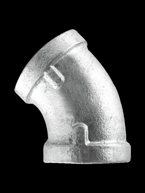 1" Galvanized Malleable 45 Elbow
