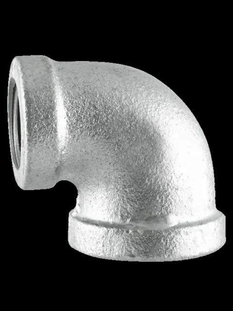1" X 3/4" Galvanized Malleable Reducing 90 Elbow