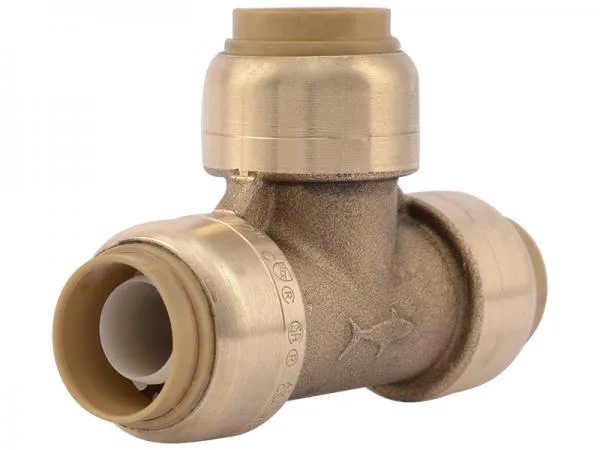 1" Brass Push-To-Connect Tee