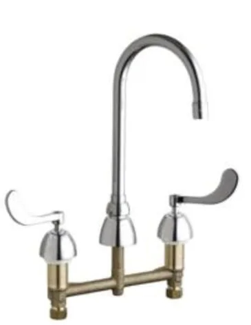 Chicago Faucets 786-E35ABCP 786 Series Deck-Mounted Manual Faucet With 8" Centers