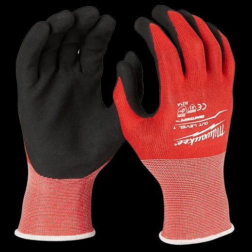Cut Level 1 Nitrile Dipped Gloves - Large