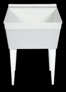 Florestone FM-1-WHT Floor Mount Laundry Sink