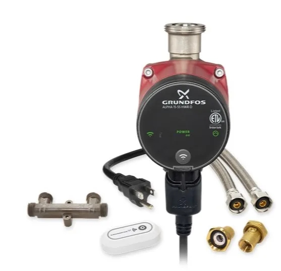 Grundfos 99793173 Alpha Comfort Residential Hot Water Circulator Pump W/Line Cord - Stainless Steel 115V