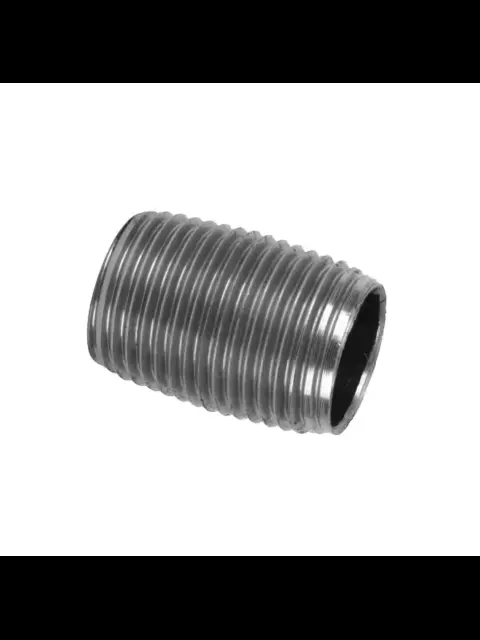 3" X Close Black Steel Nipple