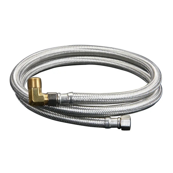 Easyflex EF-DC-38C38L-60 3/8" COMP X 3/8" COMP X 60" Stainless Steel Dishwasher Connector W/Elbow