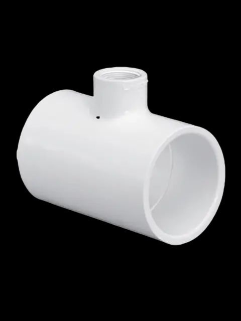 REDUCER; 2 INCH X 1-1/2 INCH X 1 INCH NOMINAL SIZE; 2 INCH IPS SOLVENT WELD SOCKET X 1-1/2 INCH IPS SOLVENT WELD SOCKET X 1 INCH IPS SOLVENT WELD SOCKET END CONNECTION; 40 S SCHEDULE; INJECTION MOLDED PVC MATERIAL; ASTM D1784 MATERIAL SPECIFICATION