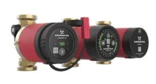 Grundfos UP10-16BU/ATLC 1-1/4" Union 115V Pump W/Check Valve Isolation Valve Aquastat and Timer
