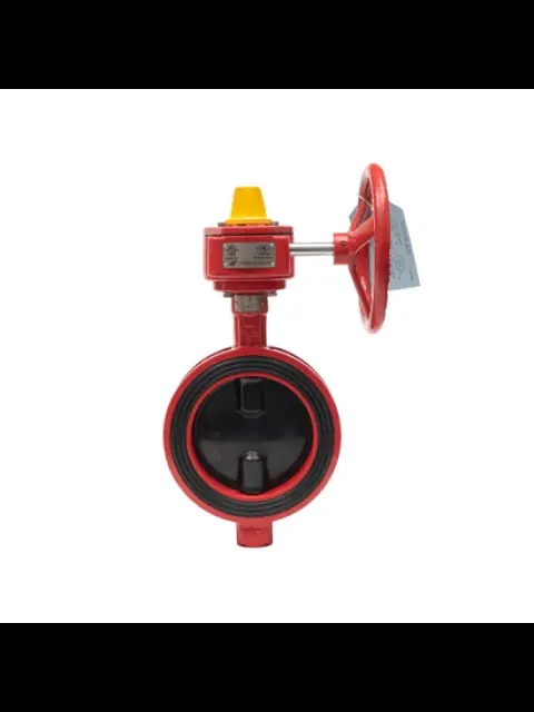 ALEUM HPW-600 6" HPW Ductile Iron Wafer 300 PSI Butterfly Valve W/Tamper Switch UL/FM Approved