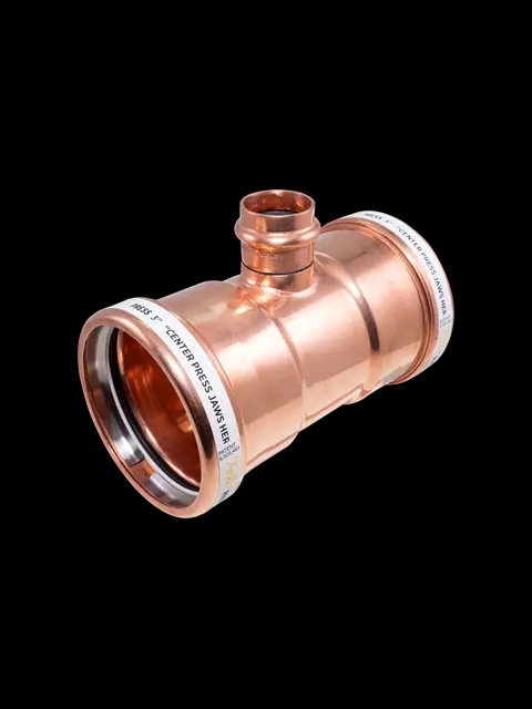 3" X 3" X 1" Copper Press Tee Press X Press X Press