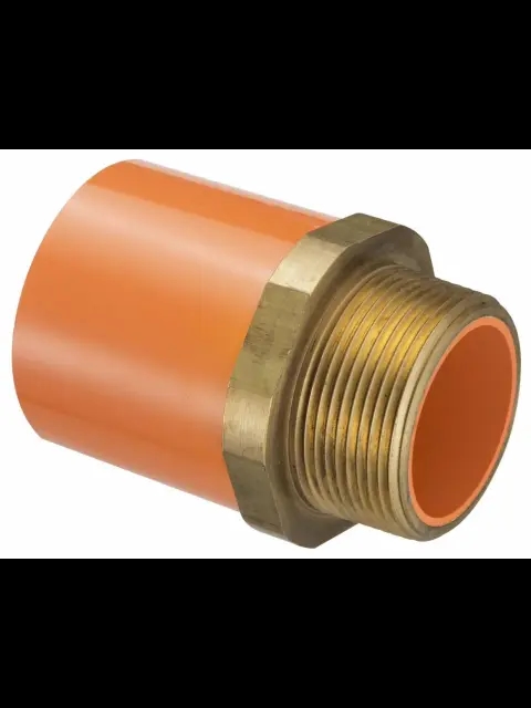 Tyco BlazeMaster 1" Orange CPVC Male Adapter Brass