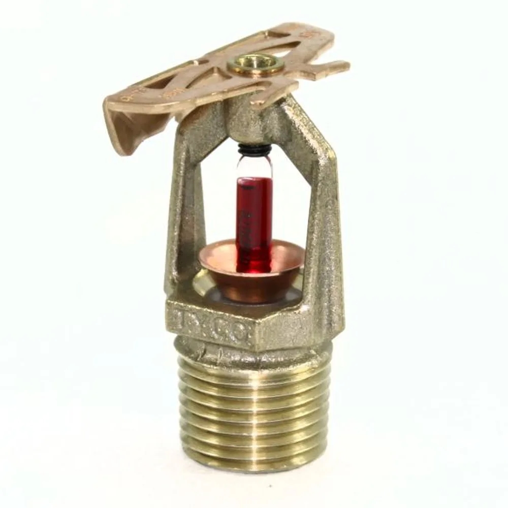 Tyco T3351 Model TY-B 1/2" 155F 5.6K Horizontal Sidewall and Standard Response Sprinkler Head in Natural Brass - 575781155