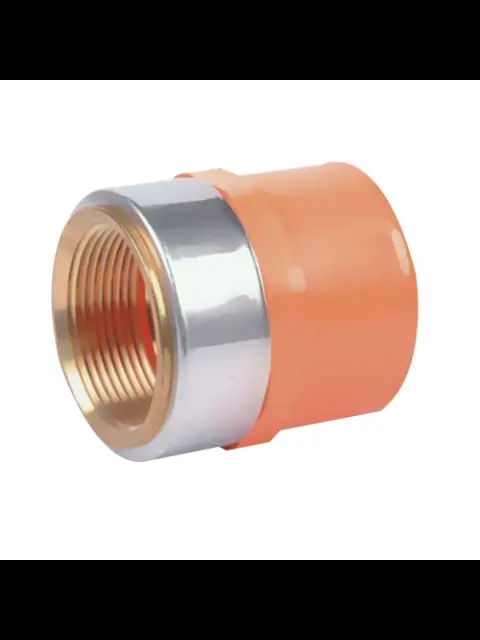 Tyco BlazeMaster 1-1/2" Orange CPVC Female Adapter Brass