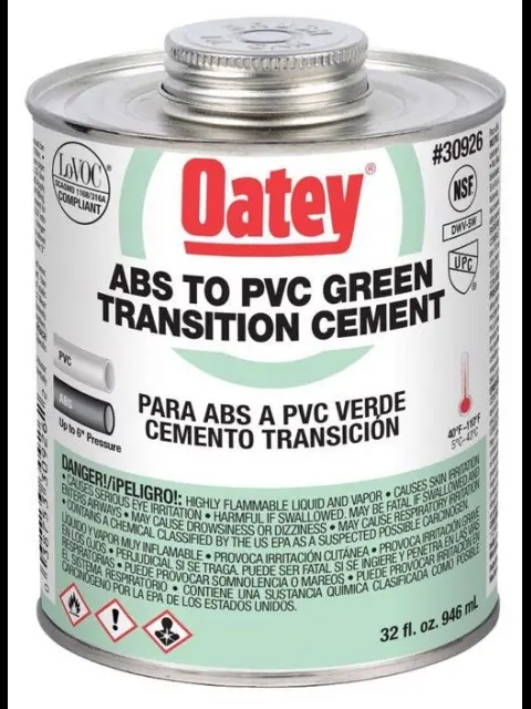 Oatey ABS To PVC Transit Green Cement - 32oz