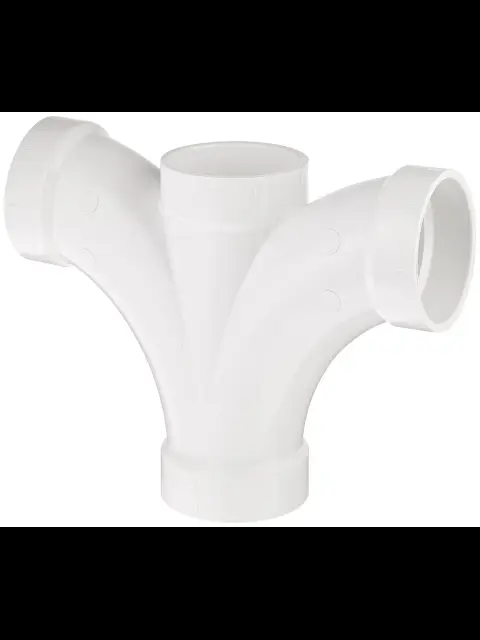 2" X 1-1/2" X 1-1/2" X 1-1/2" PVC DWV Double Fixture Fitting