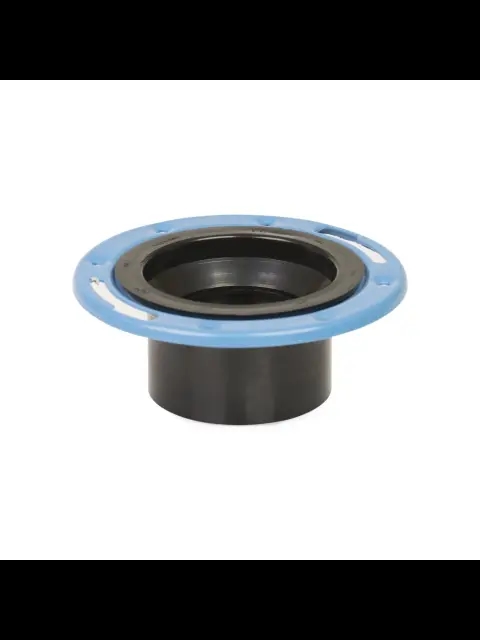 4X 4 ABS Closet Flange Spigot Adj w/Metal Ring