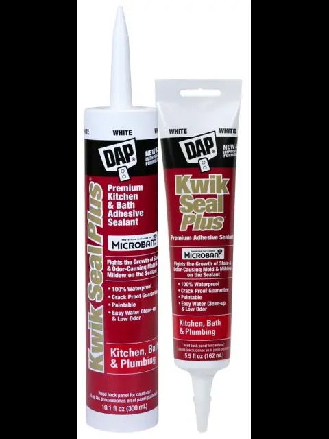DAP Kwik Seal Plus 10.1 oz Clear Kitchen and Bath Siliconized Caulk/Paste Cartridge