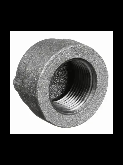 2-1/2" Black Malleable Cap