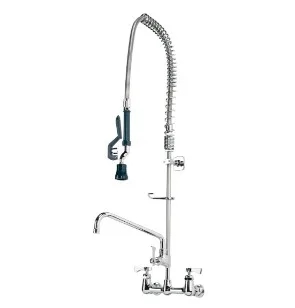 Krowne 17-109WL Royal Series 8" Center Wall Mount Pre-Rinse with Add-On Faucet 12" Spout