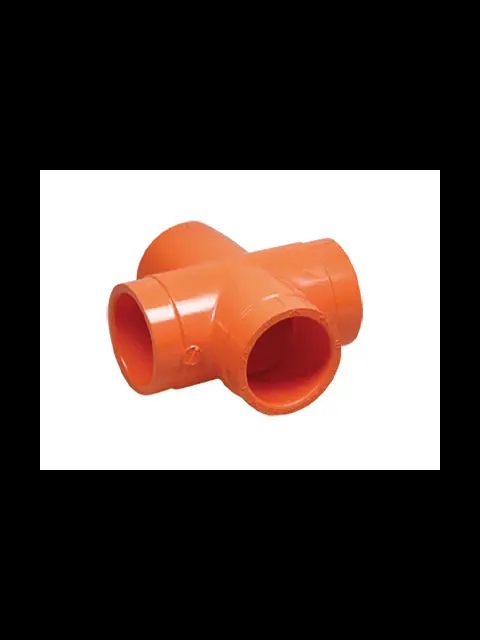 Tyco BlazeMaster 1" X 1" X 3/4" X 3/4" Orange CPVC Cross