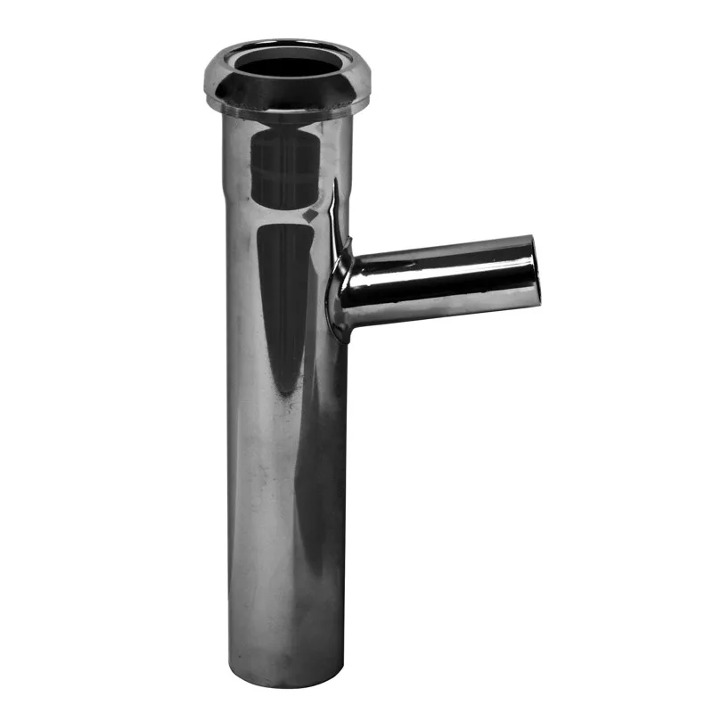 Chrome Dishwasher Branch Tailpiece 1-1/2" X 8" X 7/8" OD - 20GA