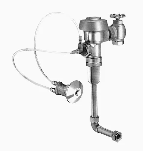 Sloan 3789025 9613 Single-Flush Manual Concealed Flushometer 0.125 gpf 3/4" IPS Inlet 3/4" Spud 15 to 80 psi Rough Brass