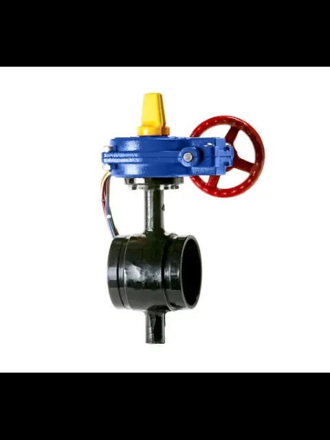ALEUM HPG-600 6" Threaded Bronze Butterfly Valve W/Tamper Switch