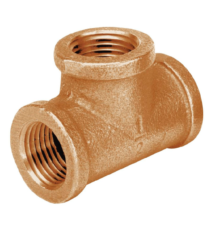 3/4" X 1/2" X 1/2" Brass Reducing Tee