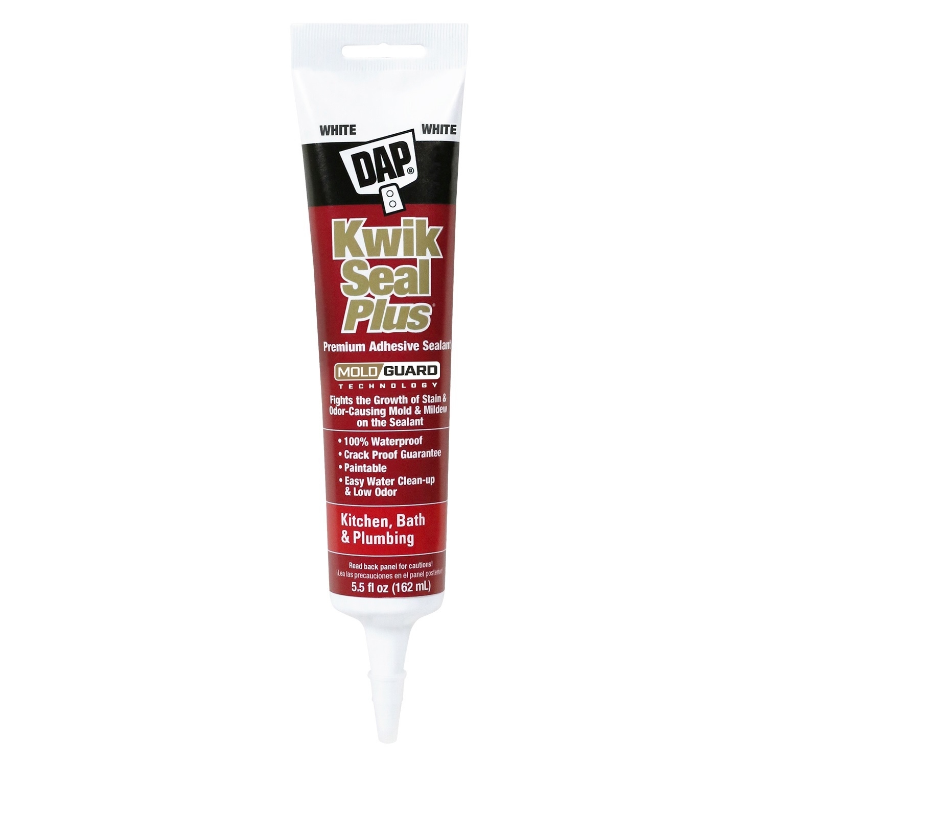 DAP Kwik Seal Plus 10.1 oz Clear Kitchen and Bath Siliconized Caulk/Paste Cartridge