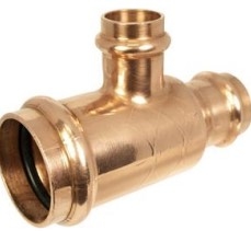 2" X 1-1/2" X 2" Copper Press Tee Press X Press X Press