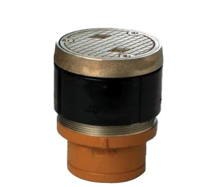 4" No Hub Round Cleanout Cover Nickel Bronze