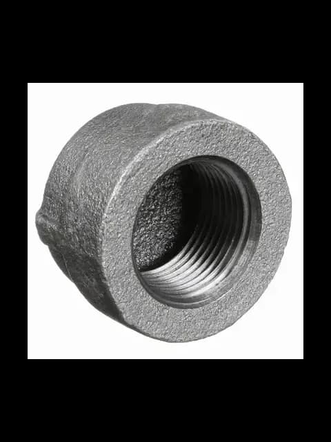 3/4" Black Malleable Cap