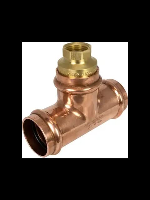 APOLLO 10066589 2'' X 2'' X 3/4'' COPPER TEE 8712R PRESS X PRESS X FEMALE
