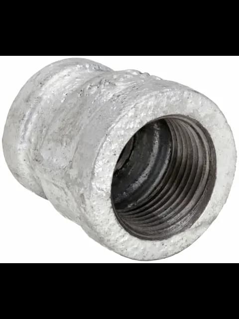 2-1/2" X 2" Galvanized Malleable Reducing Coupling