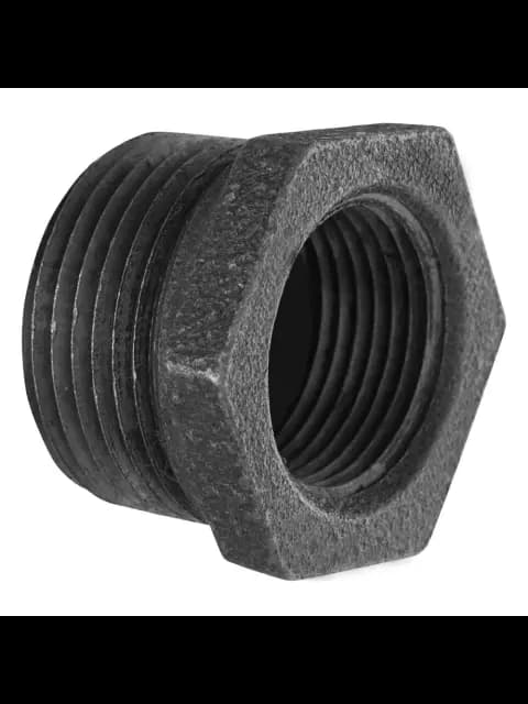 1-1/2" X 3/4" Black Malleable Bushing