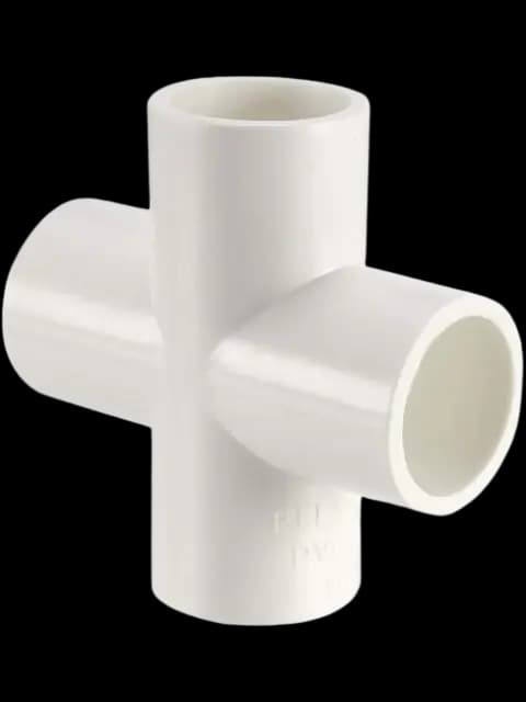 1/2 INCH NOMINAL SIZE; 1/2 INCH IPS SOLVENT WELD SOCKET X 1/2 INCH IPS SOLVENT WELD SOCKET X 1/2 INCH IPS SOLVENT WELD SOCKET X 1/2 INCH IPS SOLVENT WELD SOCKET END CONNECTION; 40 S SCHEDULE; INJECTION MOLDED PVC MATERIAL