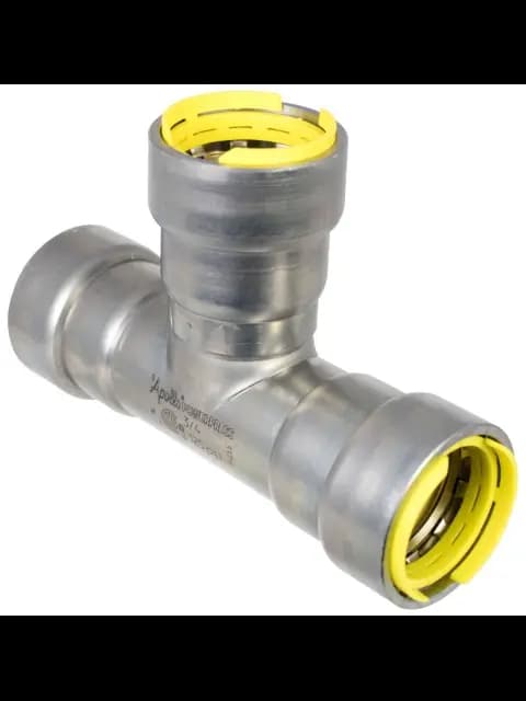 1-1/4" X 1-1/4" X 1/2" Carbon Steel Tee 411RG Gas Press X Press X Press