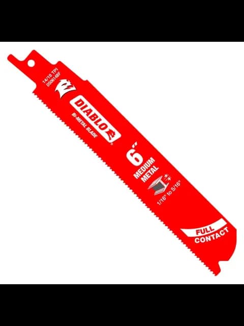 DIABLO DS0614BF5 6" Bi-Metal Recip Blade for Medium Metal Cutting (5-Pack)