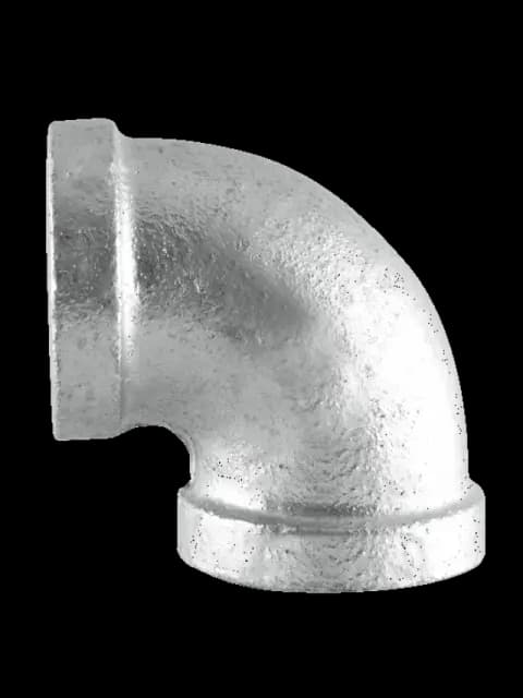 1-1/2" Galvanized Malleable 90 Elbow