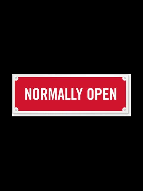 6" X 2" Normally Open Sign