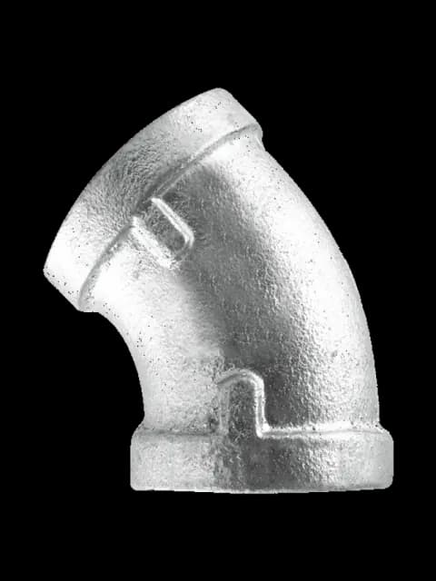 1/2" Galvanized Malleable 45 Elbow