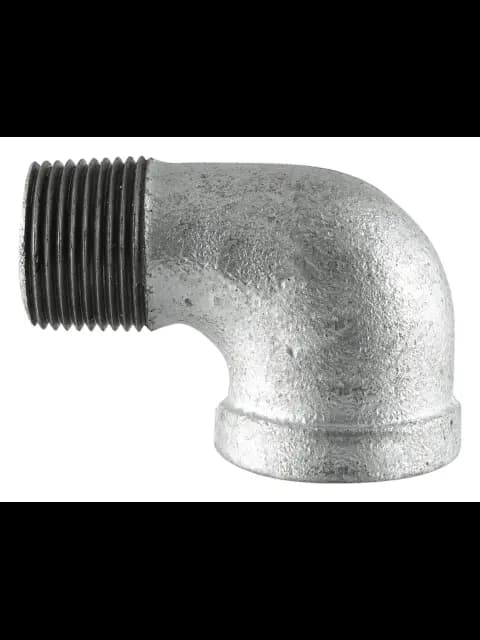 1-1/2" Galvanized Malleable Reducing 90 Street Elbow