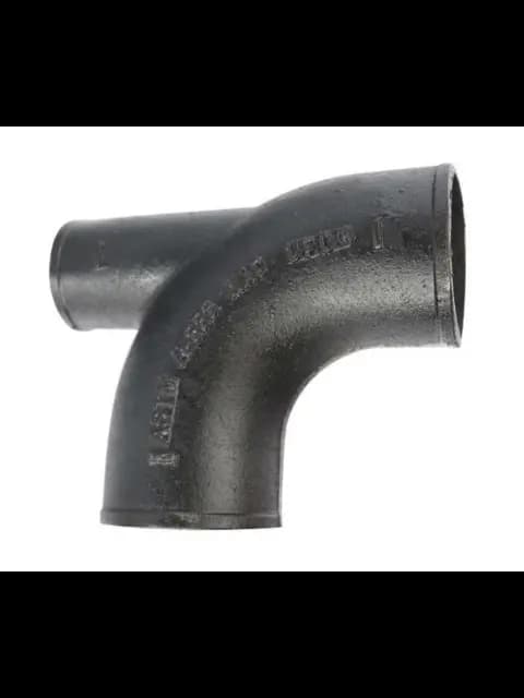 3" X 2" No Hub Cast Iron Low-Heel 1/4 Bend Import