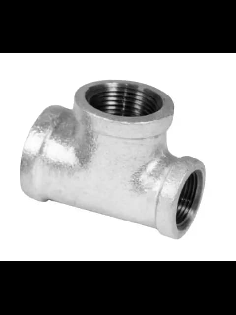 3/4" X 1/2" X 1" Galvanized Malleable Reducing Tee