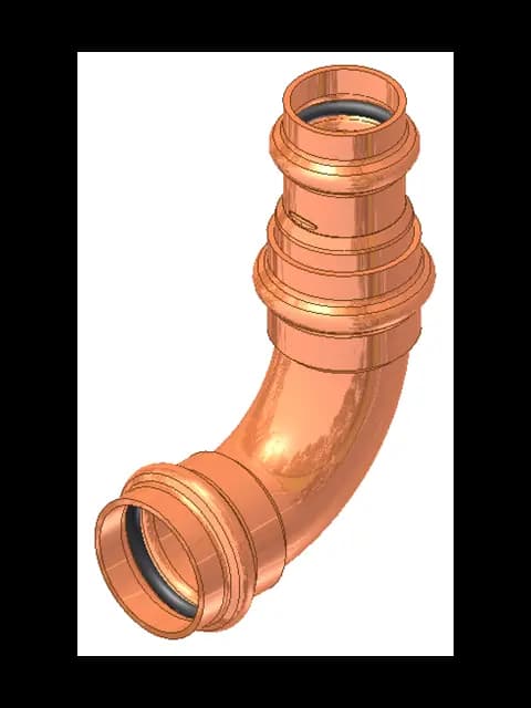 3/4" X 1/2" Copper Press 90 Elbow Press X Press