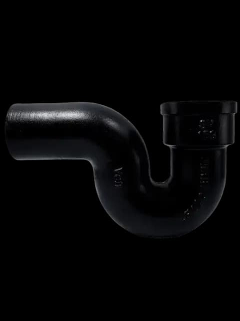 3" No Hub Cast Iron P-Trap W/1/2" Tap Primer Import