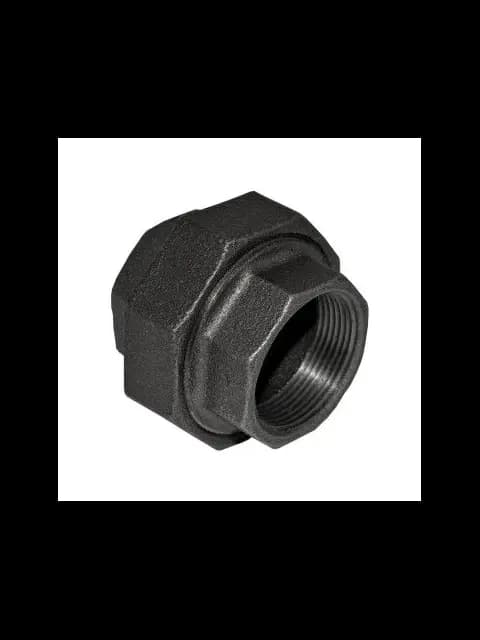 1" Black Malleable Union