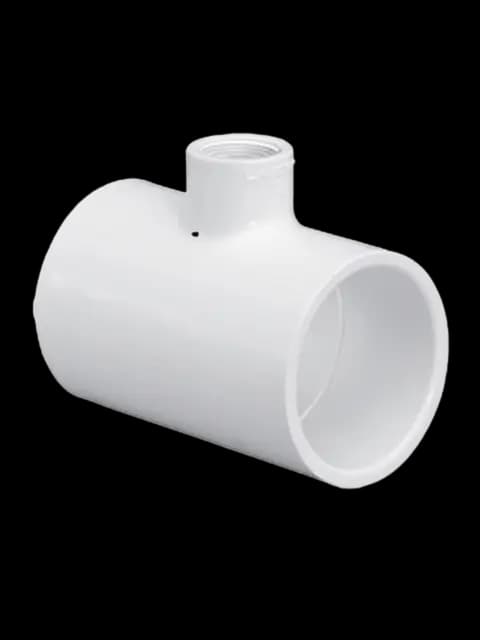 REDUCER; 1 INCH X 3/4 INCH X 3/4 INCH NOMINAL SIZE; 1 INCH IPS SOLVENT WELD SOCKET X 3/4 INCH IPS SOLVENT WELD SOCKET X 3/4 INCH IPS SOLVENT WELD SOCKET END CONNECTION; 40 S SCHEDULE; INJECTION MOLDED PVC MATERIAL; ASTM D1784 MATERIAL SPECIFICATION