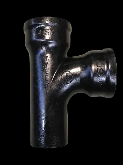3" No Hub Cast Iron Sanitary Tee Import