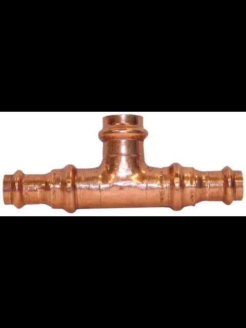 3/4" X 3/4" X 1" Copper Press Tee Press X Press X Press