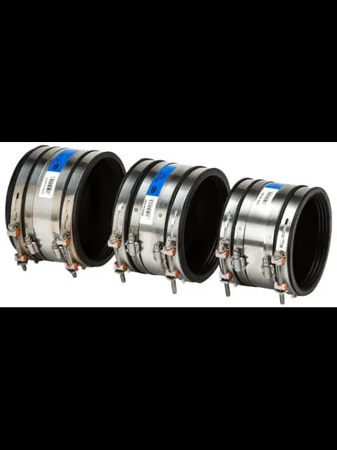 6" Clay pipe to 4" Cast Iron or Plastic pipe Sewer Repair Coupling